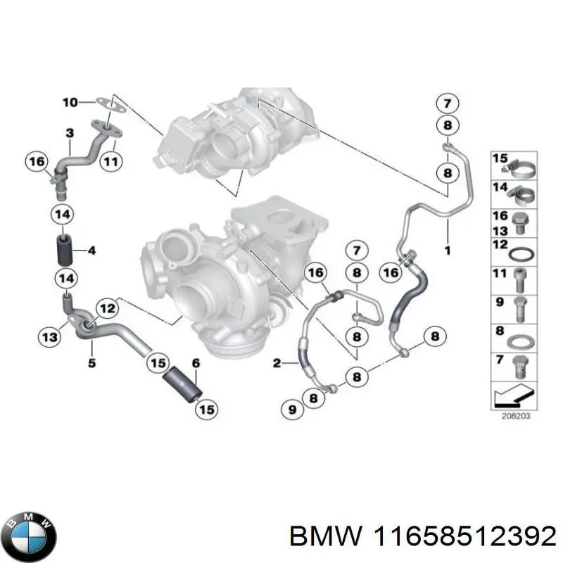 Anel de cano derivado de turbina, de ar comprimido BMW 11658512392 preço, a partir de 12,60 USD