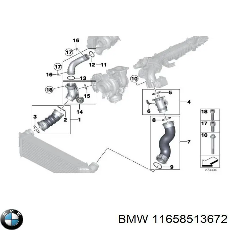 Silenciador (ressonador) dos gases de turbina BMW 11658513672 preço, a partir de 153,24 USD