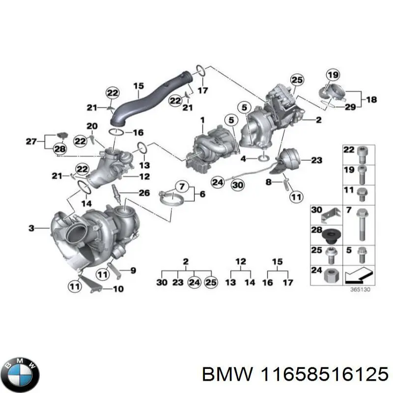 Turbina BMW 11658516125 preço, a partir de 634,45 USD