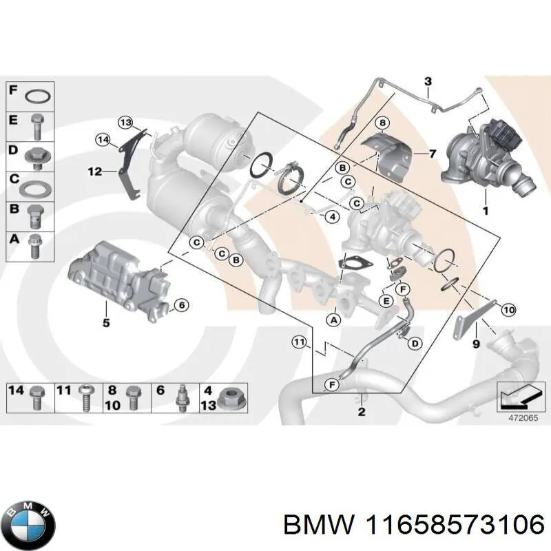 Turbina BMW 11658506722 preço, a partir de 519,28 USD