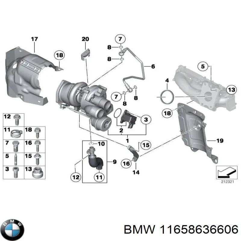 Compre 11658636606 BMW Válvula de recirculação de ar supercompressão de turbina