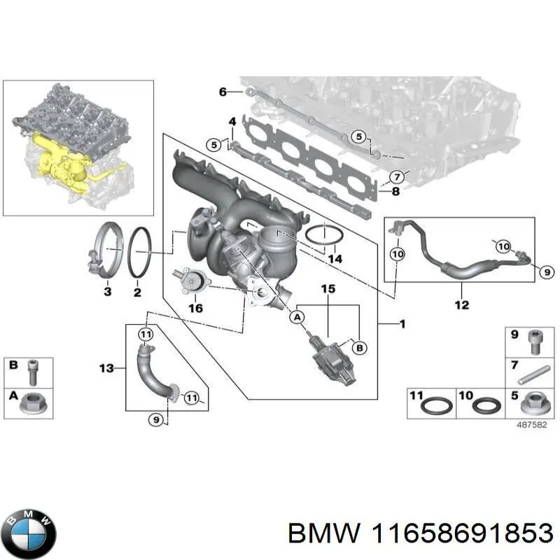  BMW 11658691853 preço, a partir de 556,80 USD