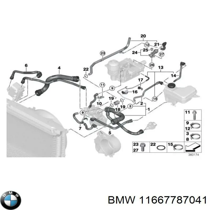 Tubo de impulsionador de vácuo dos freios BMW 11667787041 preço, a partir de 121,82 USD
