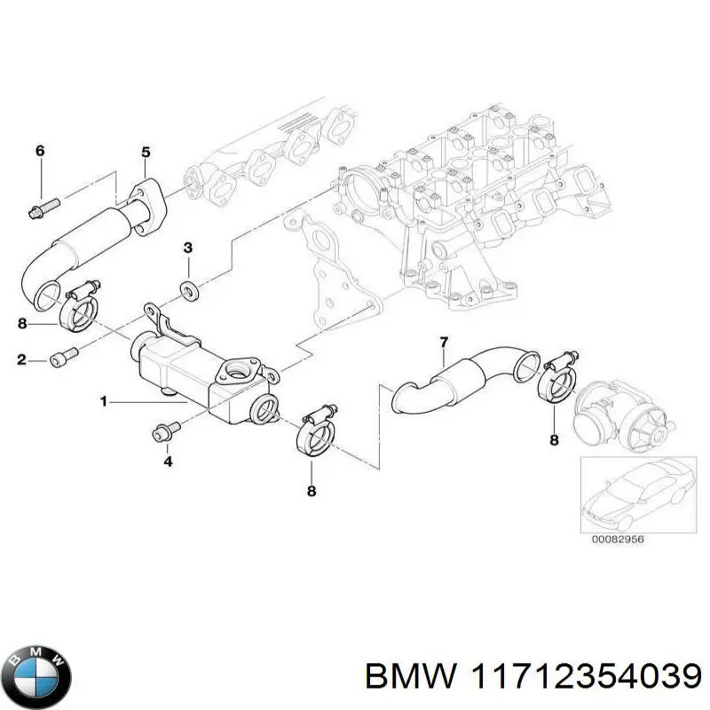 Cano derivado do sistema de recirculação dos gases de escape EGR BMW 11712354039 preço, a partir de 89,10 USD