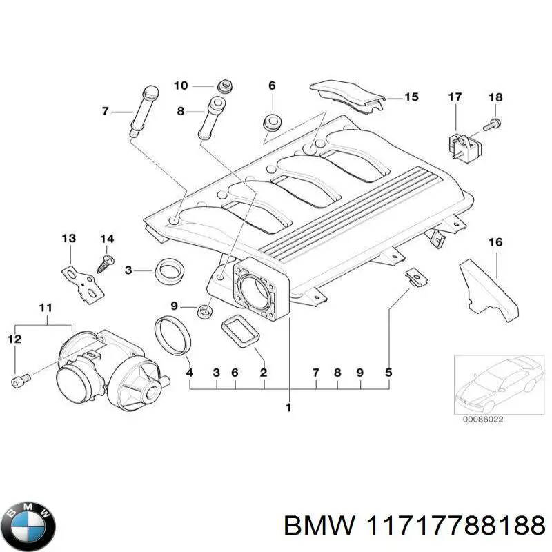 Válvula EGR de recirculação dos gases BMW 11717788188 preço, a partir de 8,18 USD