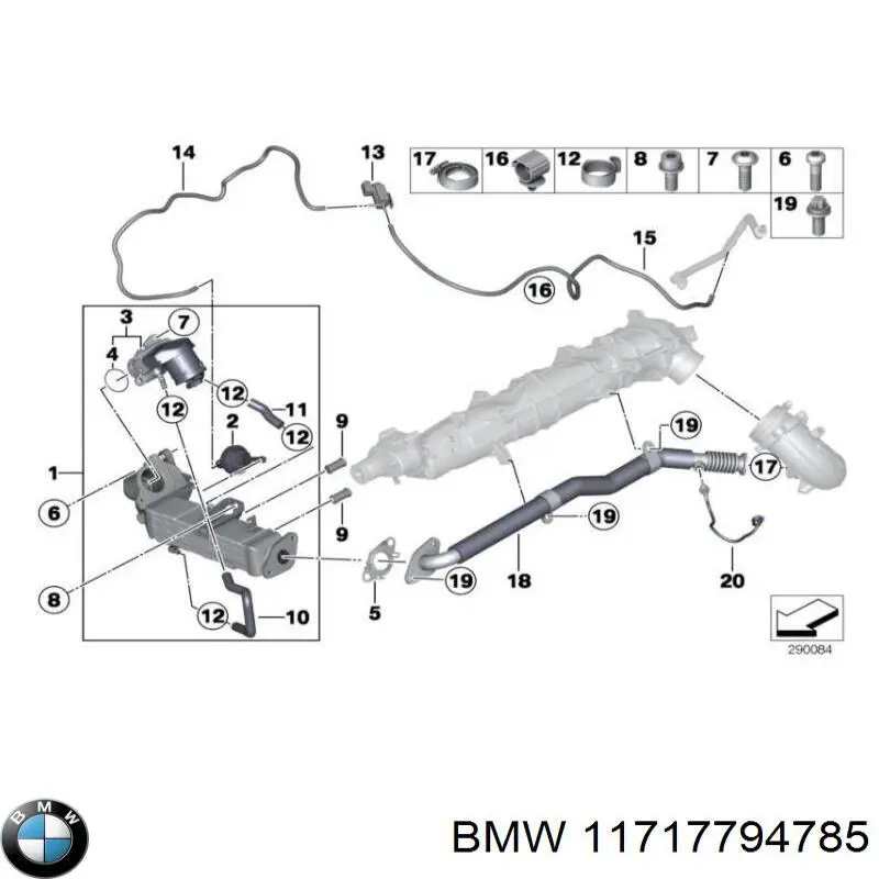 Vedante de válvula EGR de recirculação BMW 11717794785 preço, a partir de 3,32 USD