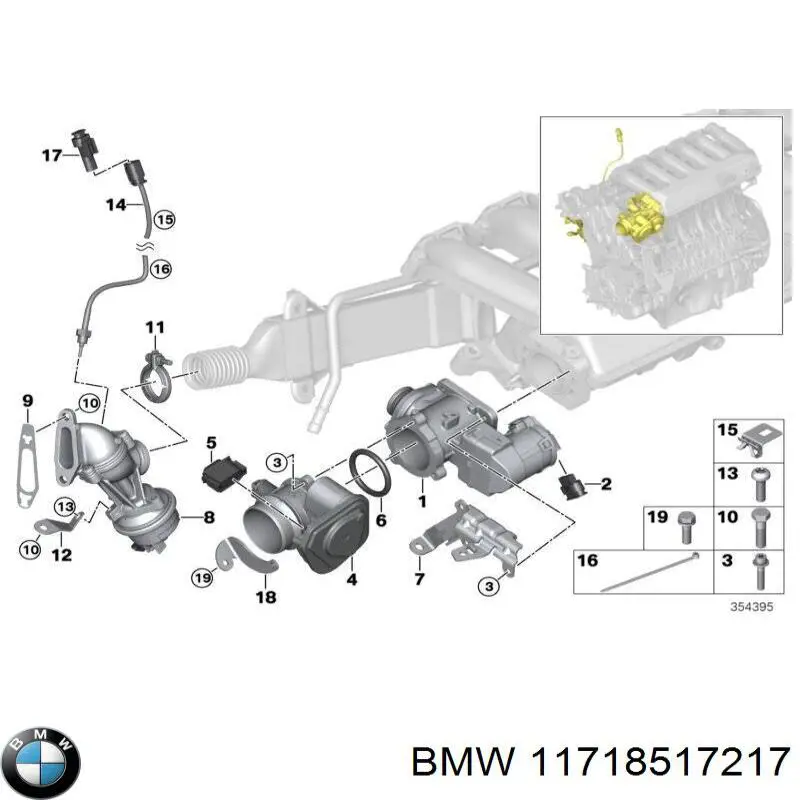 Compre 11718517217 BMW Válvula EGR de recirculação dos gases