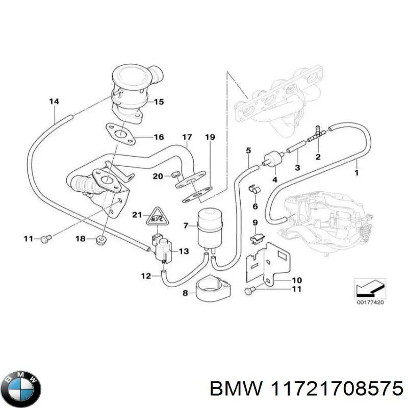 Válvula de fornecimento de ar secundário BMW 11721708575 preço, a partir de 61,22 USD