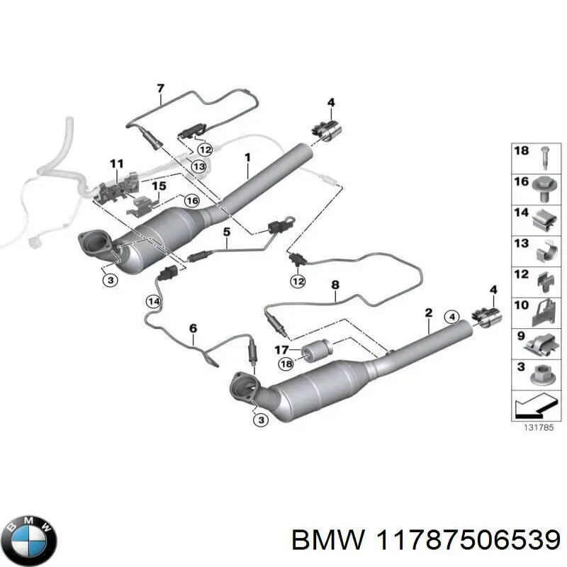 Sonda lambda, sensor direito de oxigênio depois de catalisador BMW 11787506539 preço, a partir de 54,48 USD