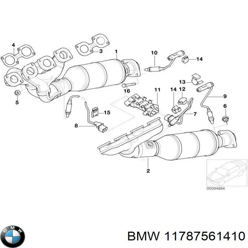 Sonda lambda, sensor de oxigênio até o catalisador BMW 11787561410 preço, a partir de 137,85 USD