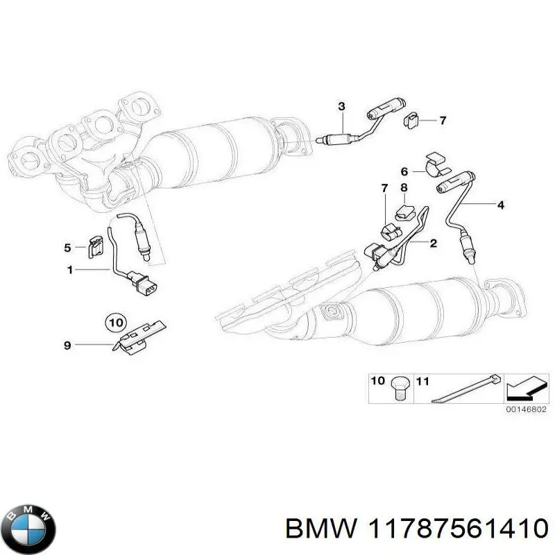 Compre 11787561410 BMW Sonda lambda, sensor de oxigênio até o catalisador