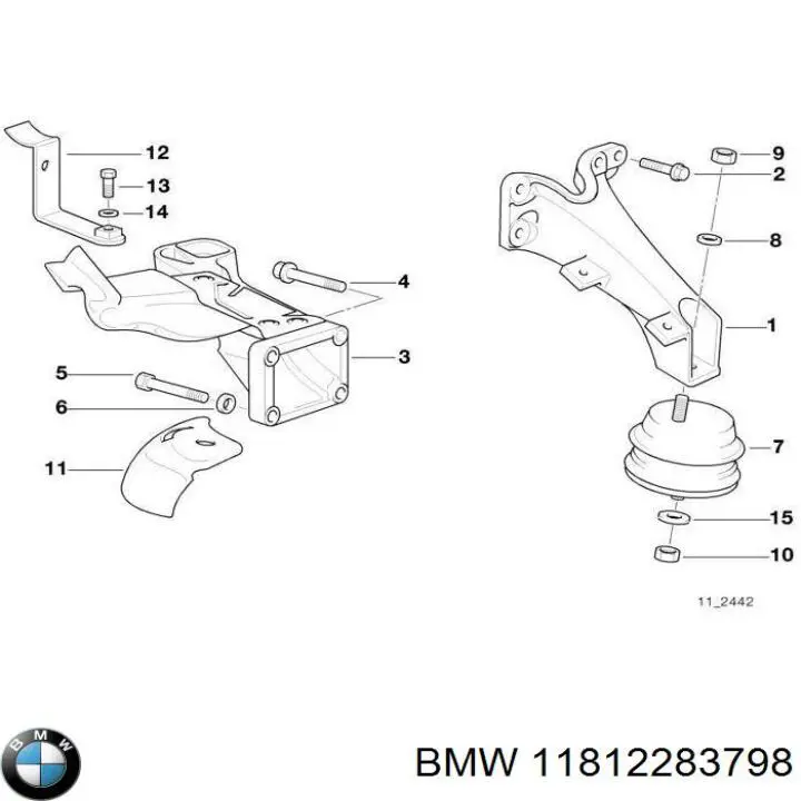 Coxim (suporte) esquerdo/direito de motor BMW 11812283798 preço, a partir de 42,61 USD