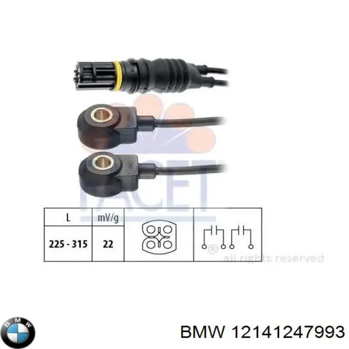 Sensor de detonação BMW 12141247993 preço, a partir de 63,99 USD