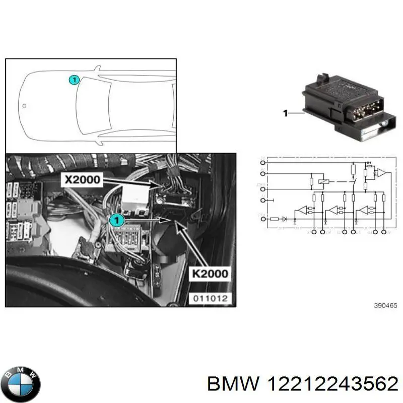 12212243562 BMW Relê das velas de incandescência