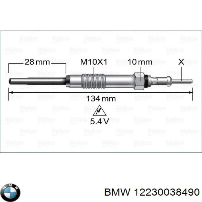 Compre 12230038490 BMW Vela de incandescência
