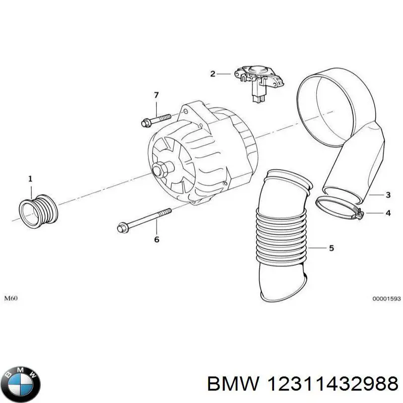 Compre 12311432988 BMW Polia do gerador