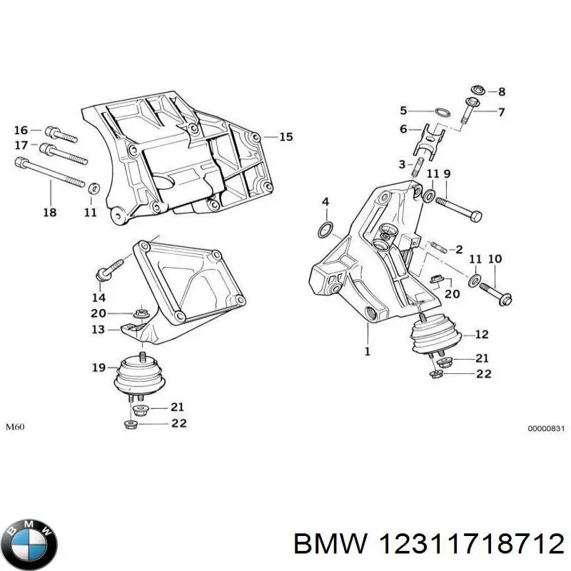 12311718712 BMW Vedante de receptor de óleo