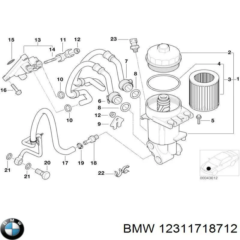 Vedante de receptor de óleo BMW 12311718712 preço, a partir de 2,57 USD