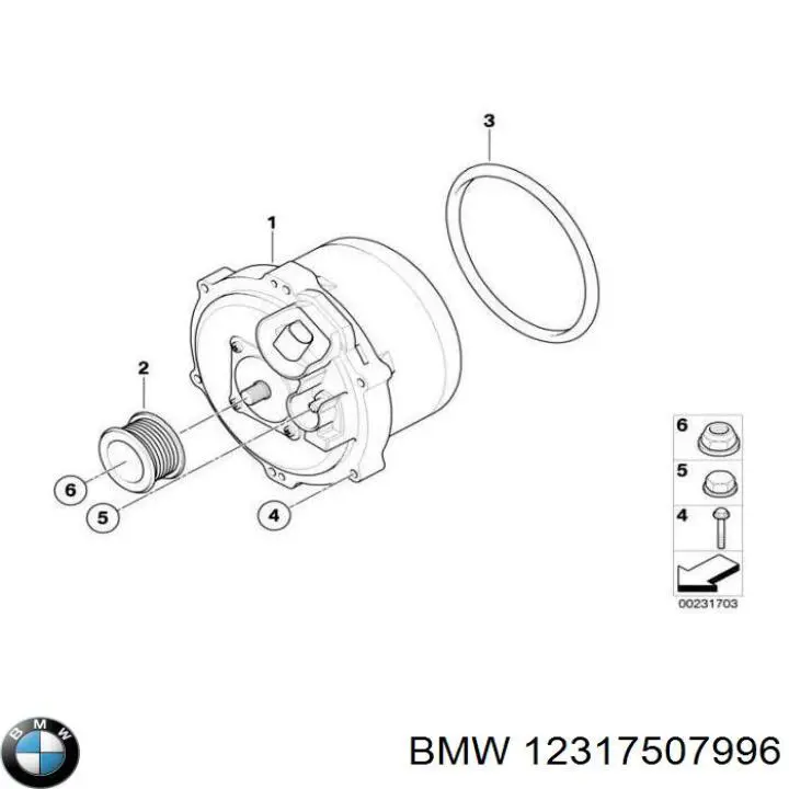 Compre 12317507996 BMW Vedante (anel) do gerador com esfriamento por água