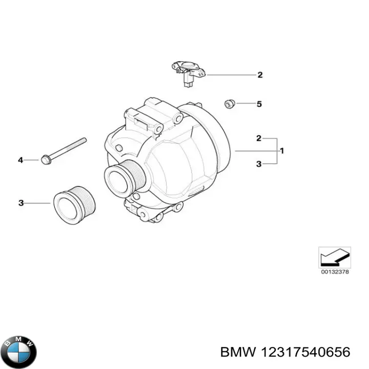 Compre 12317540656 BMW Relê-regulador do gerador (relê de carregamento)