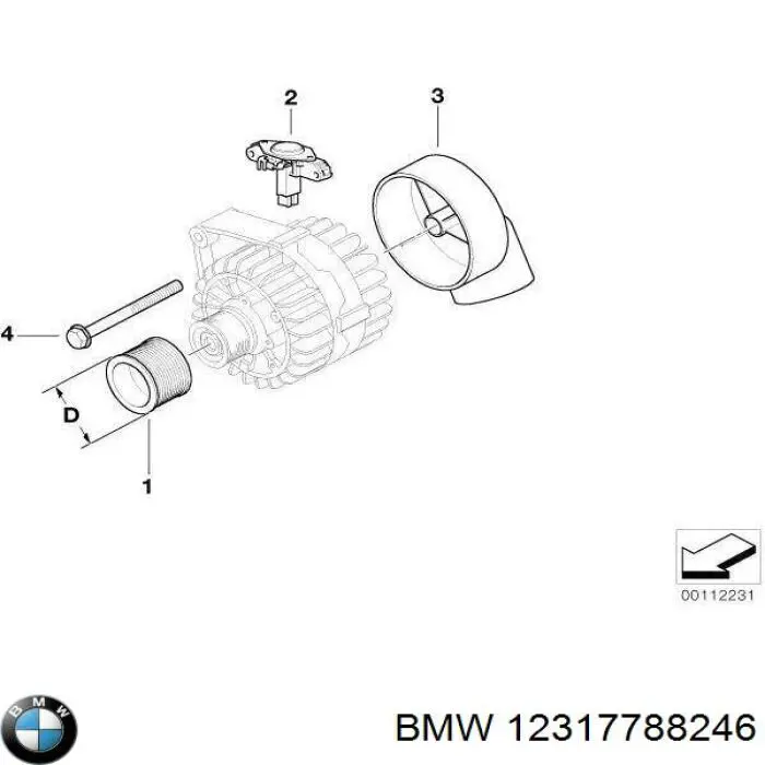 12317788246 BMW Relê-regulador do gerador (relê de carregamento)
