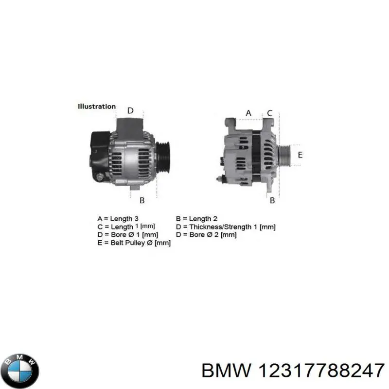 Gerador 12317788247 BMW