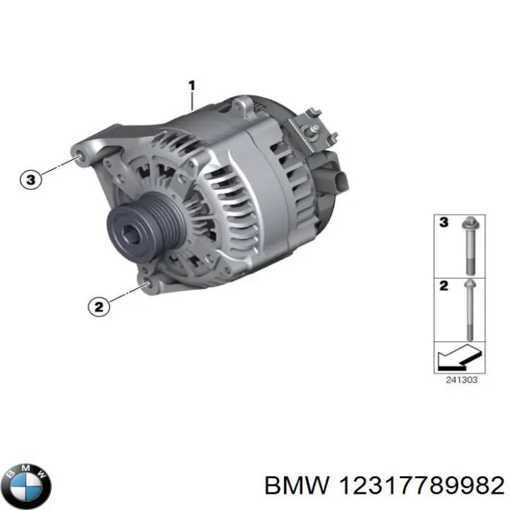 Compre 12317789982 BMW Polia do gerador
