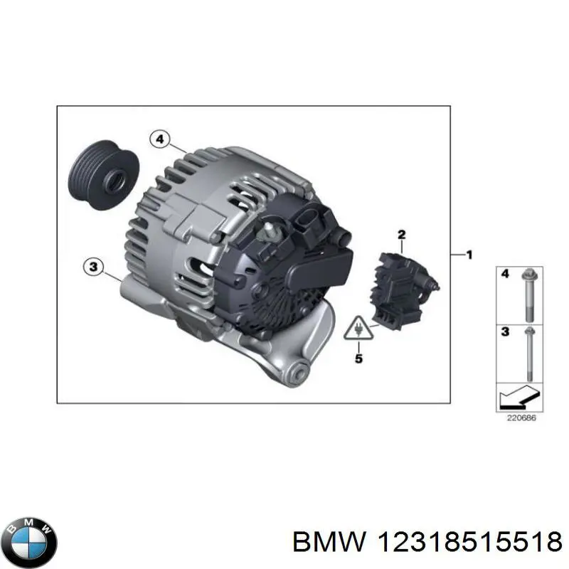 12318515518 BMW Relê-regulador do gerador (relê de carregamento)