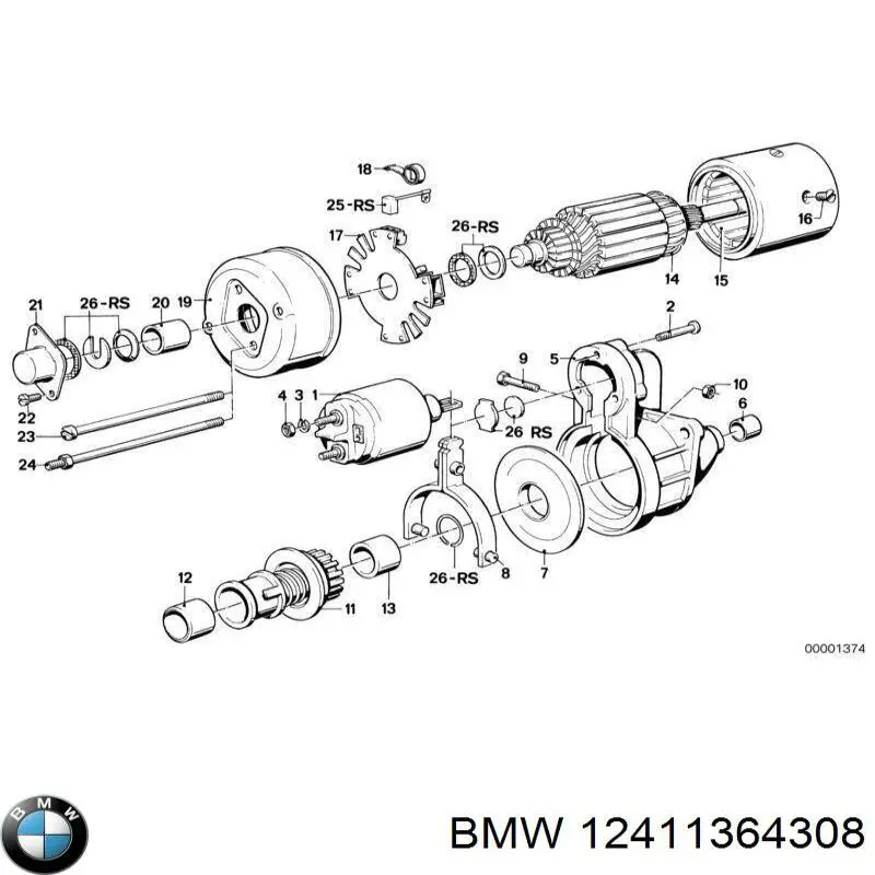 Bucha do motor de arranco F032140017 Cargo