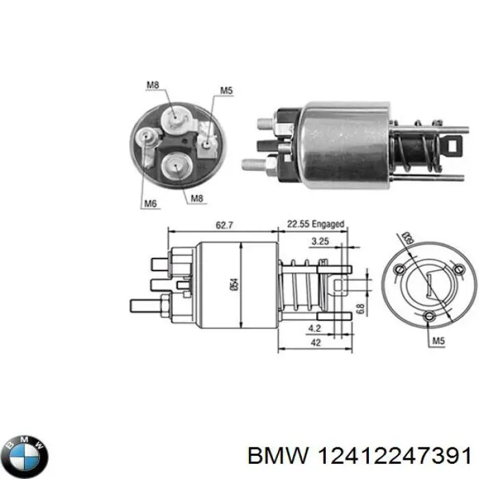 Motor de arranco BMW 12412247391
