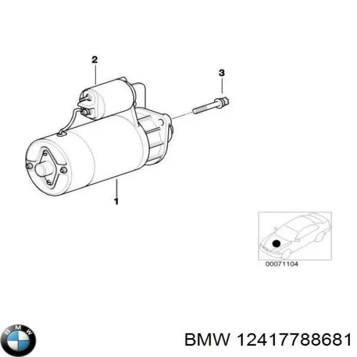 Relê retrator do motor de arranco BMW 12417788681 preço, a partir de 43,37 USD