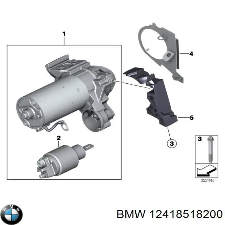 Relê retrator do motor de arranco Bosch 2339305114