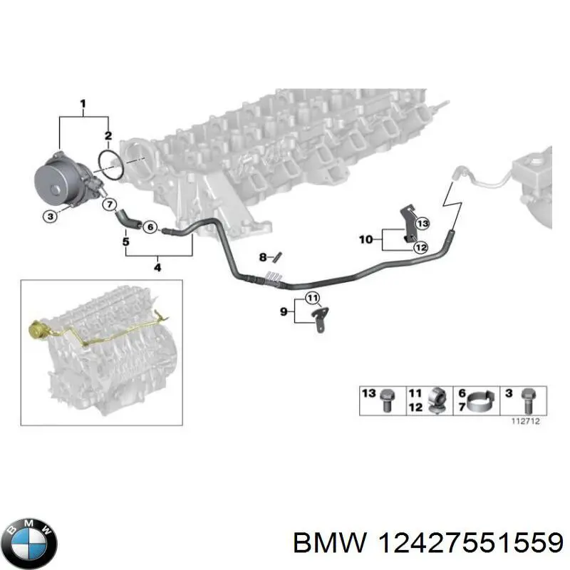 Compre 12427551559 BMW Cabo de terra de bateria recarregável (PILHA)