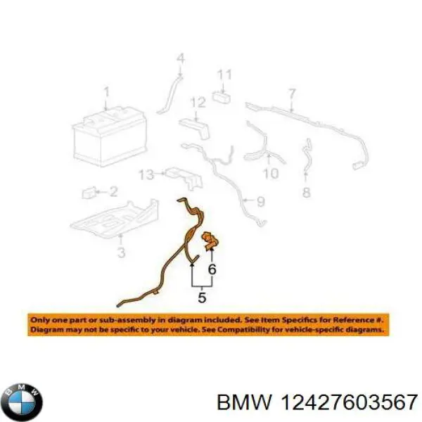 Compre 25112147230 BMW Cabo de terra de bateria recarregável (PILHA)