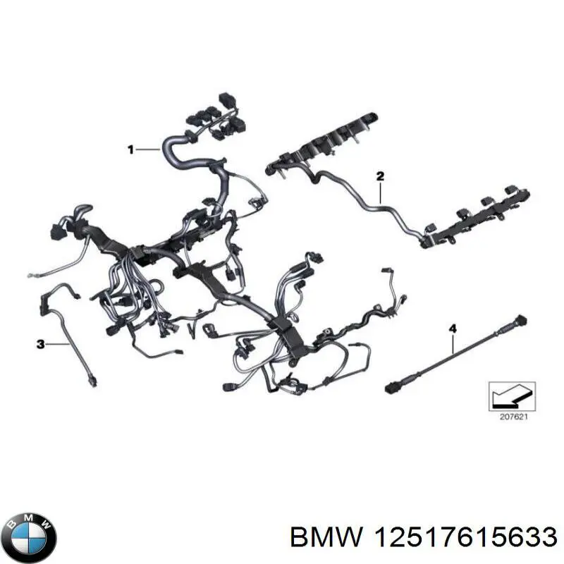 Fios isolados da seção de motor BMW 12517615633 preço, a partir de 446,33 USD