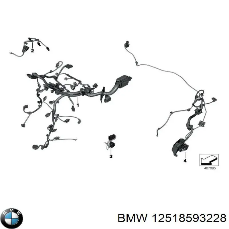 Fios isolados da seção de motor BMW 12518593228 preço, a partir de 528,50 USD