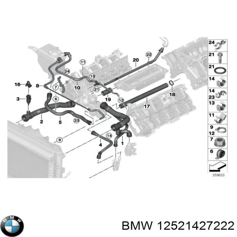 Compre 12521427222 BMW Desengate (ficha) de sensor de desgaste das sapatas do freio