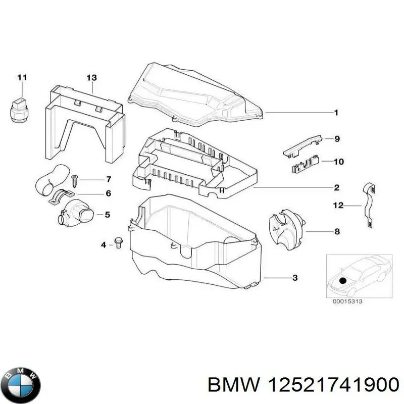 Compre 12521741900 BMW Sensor de temperatura do fluido de esfriamento (de ativação de ventilador do radiador)