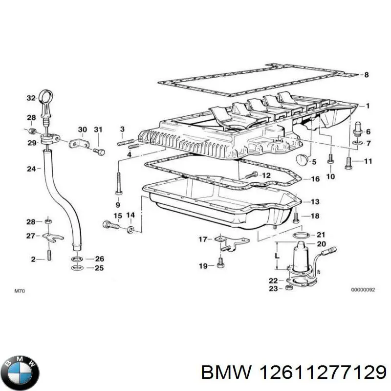 12611277129 BMW Vedante anular de sensor do nível de óleo