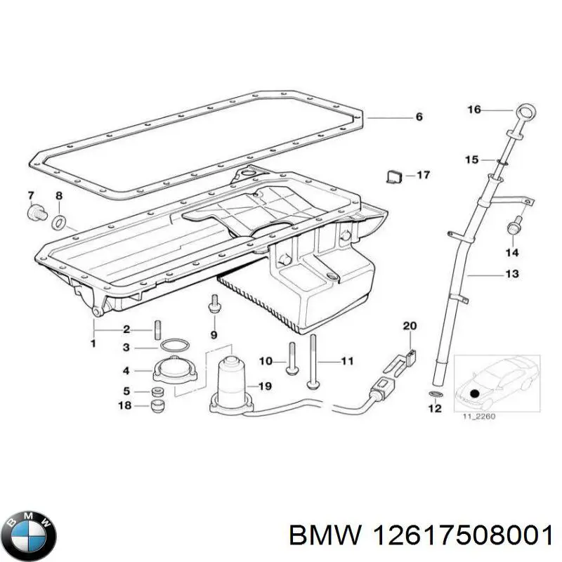 Compre 12617508001 BMW Sensor do nível de óleo de motor