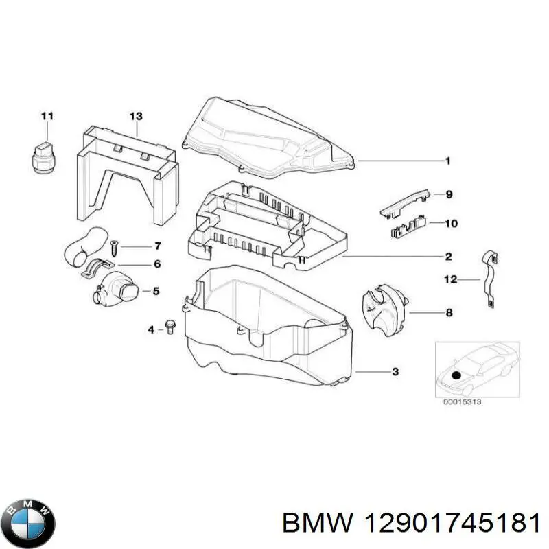 Compre 0130002830 BMW Ventilador do compartimento de bloco de controlo