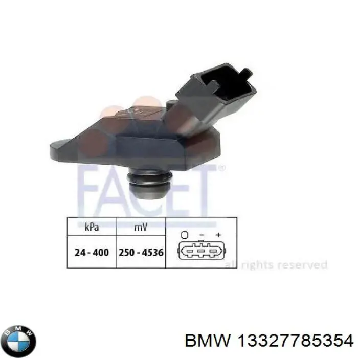 Compre 13327785354 BMW Sensor de pressão no coletor de admissão, MAP