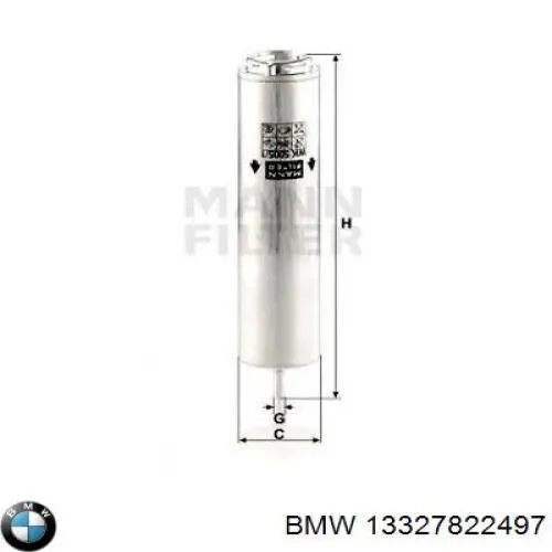 Filtro de combustível BMW 13327822497 preço, a partir de 26,16 USD