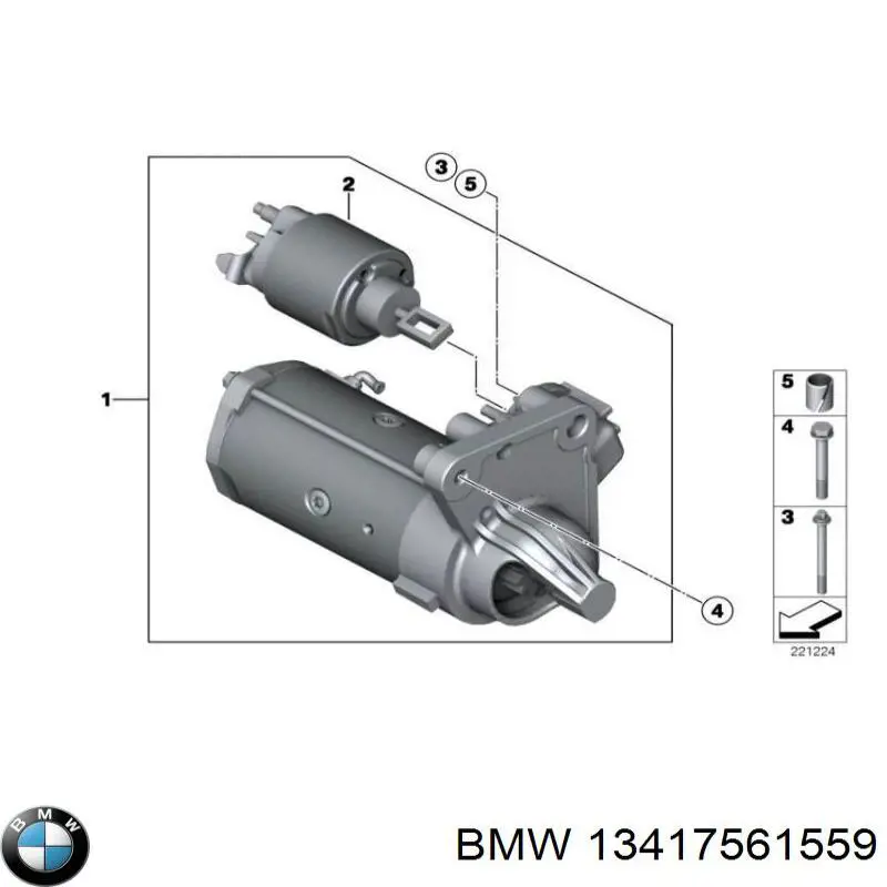 13417561559 BMW Relê retrator do motor de arranco