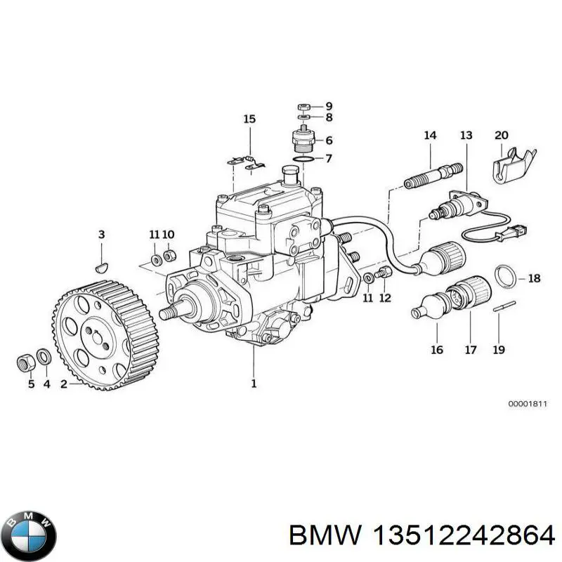 13512242864 BMW Bomba de combustível de pressão alta