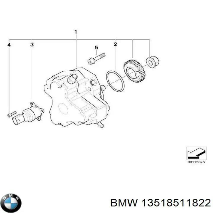 13518511822 BMW Bomba de combustível de pressão alta