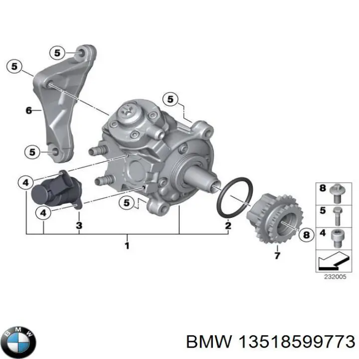 13518599773 BMW Bomba de combustível de pressão alta