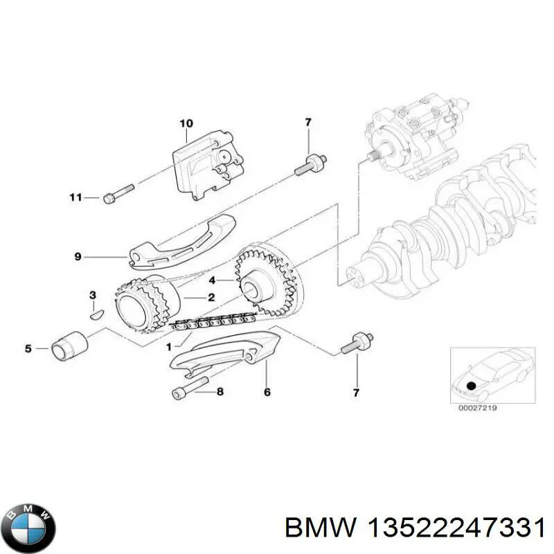 Compre 13522247331 BMW Amortecedor de cadeia da Bomba de Combustível de Pressão Alta