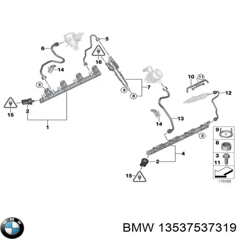 Sensor de pressão de combustível BMW 13537537319 preço, a partir de 110,56 USD