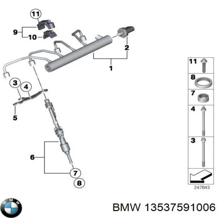 Anel (arruela) do injetor de ajuste BMW 13537591006 preço, a partir de 2,92 USD